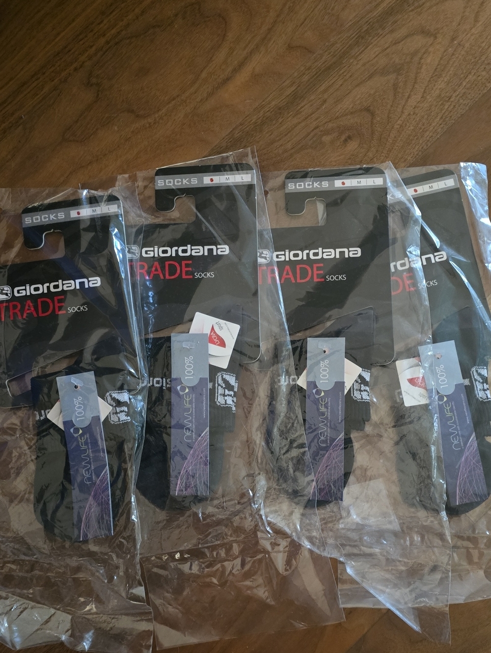Giordana Black Trade Women's Socks - Pack of 4
